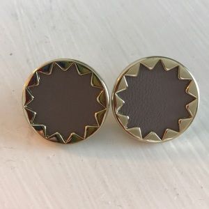 House of Harlow sunburst leather earrings